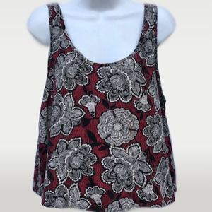 Forever 21 Floral Sleeveless Crop Top